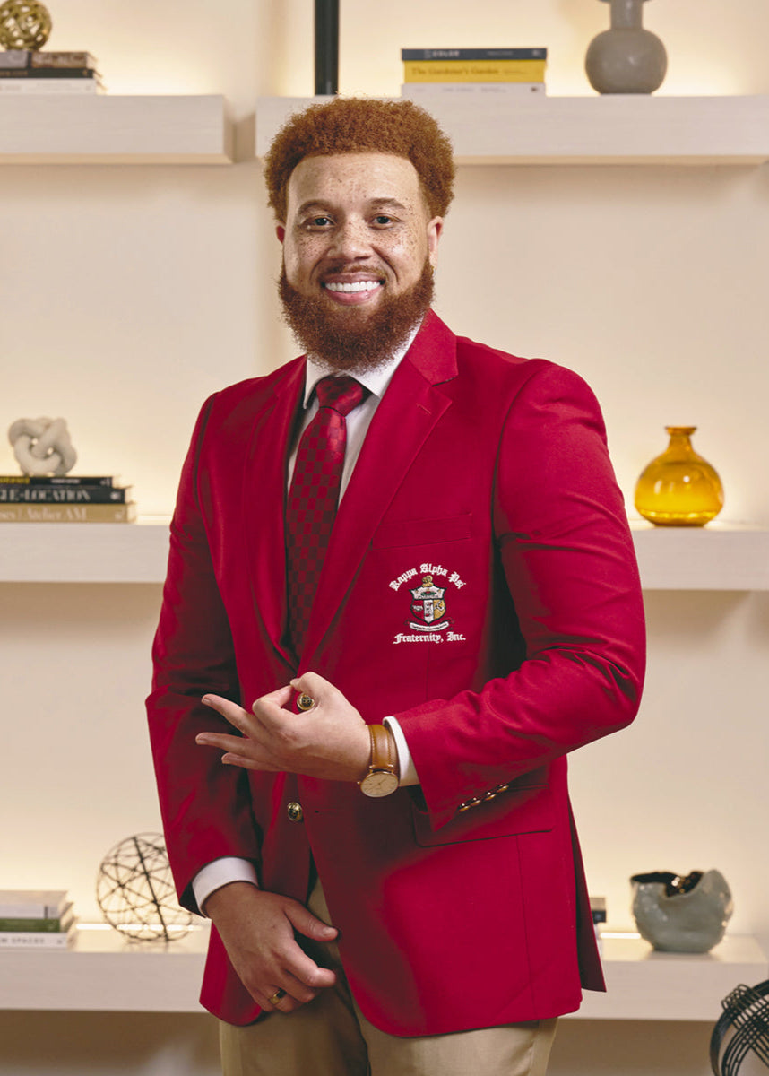 dress coat red Kappa Alpha Psi Official Krimson Blazer 46 Long Royal Velvet Silver Embroidered Size:us-4 collection:H26 37.5 / 92.7