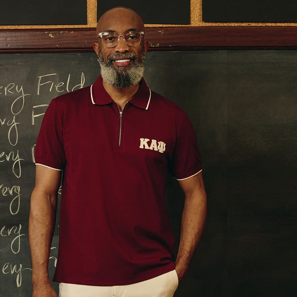 Kappa Alpha Psi 3-Letter Zip Performance Polo (Krimson)