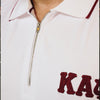Kappa Alpha Psi 3-Letter Zip Performance Polo (White)