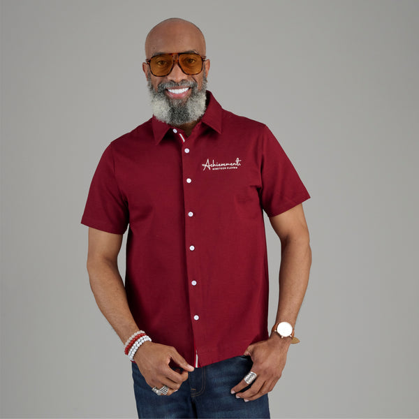 Kappa Alpha Psi Signature Stripe Achievement Button Down Krimson FIN Nupemall