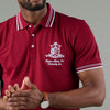 Kappa Alpha Psi Coat of Arms Striped Performance Polo