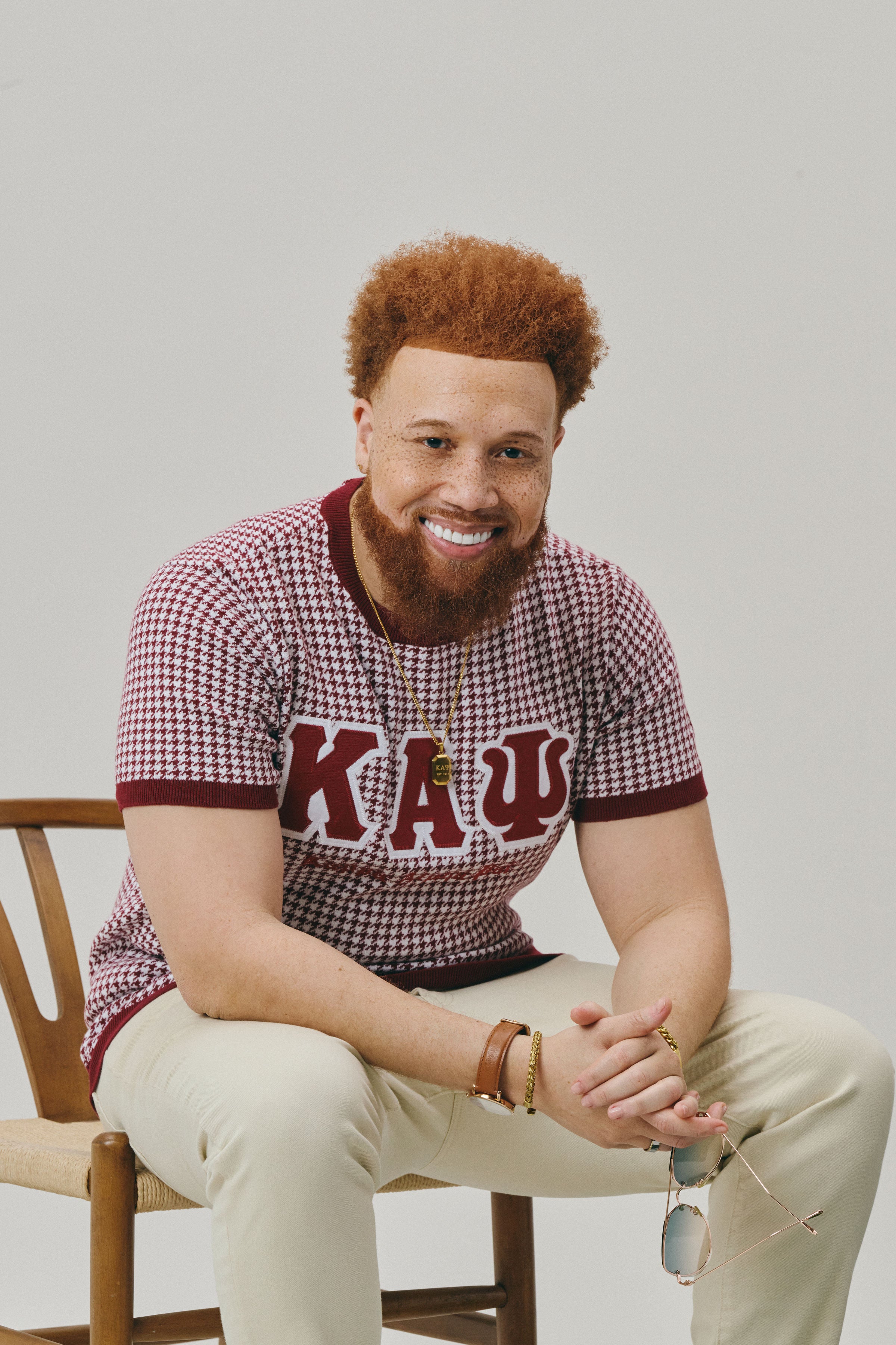 Kappa Alpha Psi 3-Letter Houndstooth Crew Neck Sweater – Nupemall