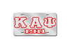 Kappa Alpha Psi Greek Letter - 1911 w/ Outline License Plate (Red or Silver)