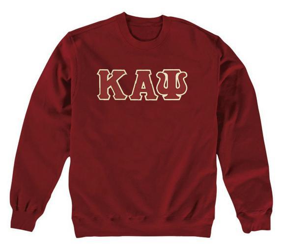 Kappa Alpha Psi 3-Letter Crewneck Sweatshirt (Krimson)