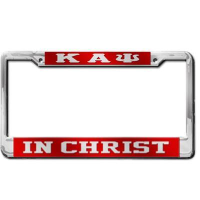 Kappa Alpha Psi In Christ License Plate Frame (Red or Silver)