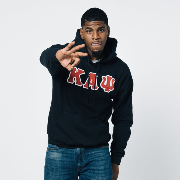 Kappa Alpha Psi 3-Letter Pullover Hoodie (Vintage Black)