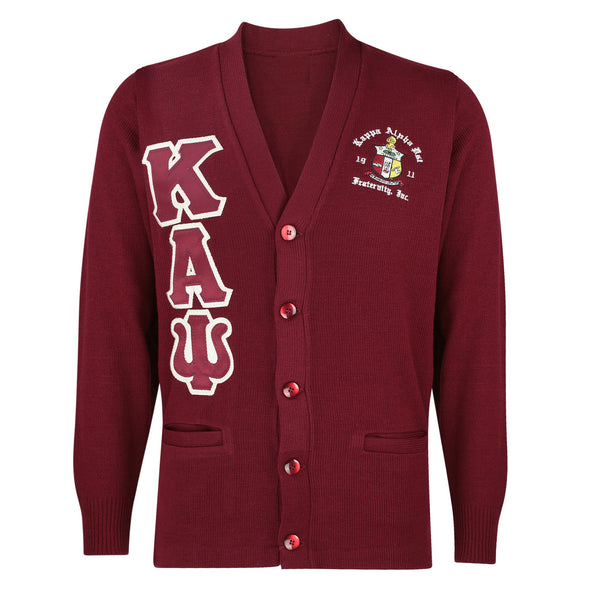 Kappa Alpha Psi Greek Letter Cardigan Sweater (Krimson)