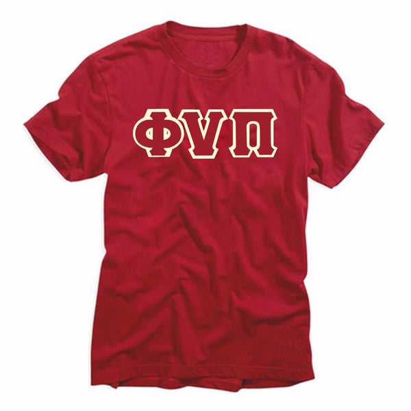 Kappa Alpha Psi Old Skool Phi Nu Pi 3 Letter Tee Krimson or Maroon Nupemall