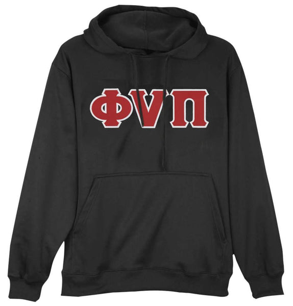 Kappa Alpha Psi Old Skool Phi Nu Pi 3-Letter Pullover Hoodie (Vintage Black)