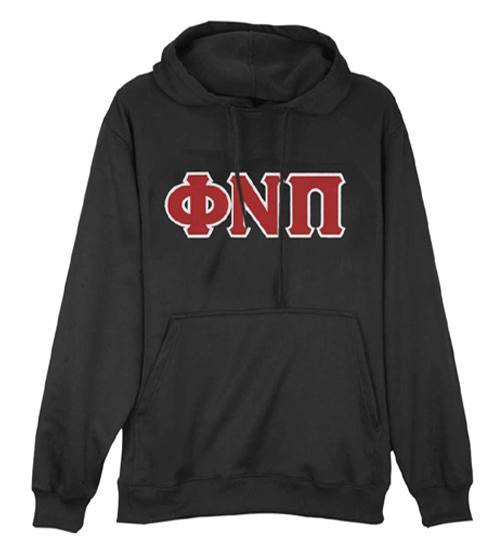 Kappa Alpha Psi Phi Nu Pi 3 Letter Pullover Hoodie Vintage Black
