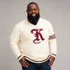 Kappa Alpha Psi Vintage K Shawl Collar Sweater (Cream)-FINAL SALE