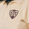 Kappa Alpha Psi Striped Zip Klub Polo (Cream)