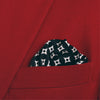 Kappa Alpha Psi Diamond Star Pattern Pocket Square (Black/White)