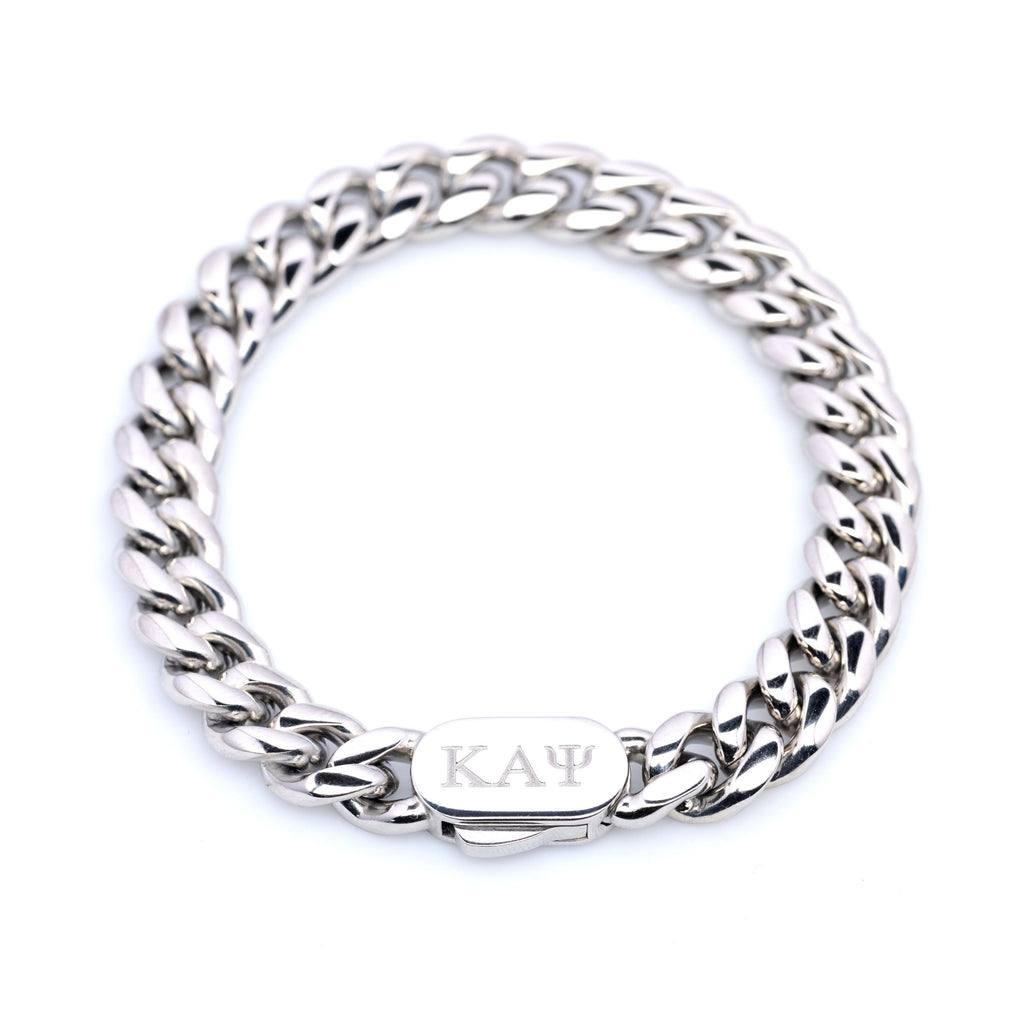 Kappa Alpha Psi 3-Letter Oval Clasp Link Bracelet