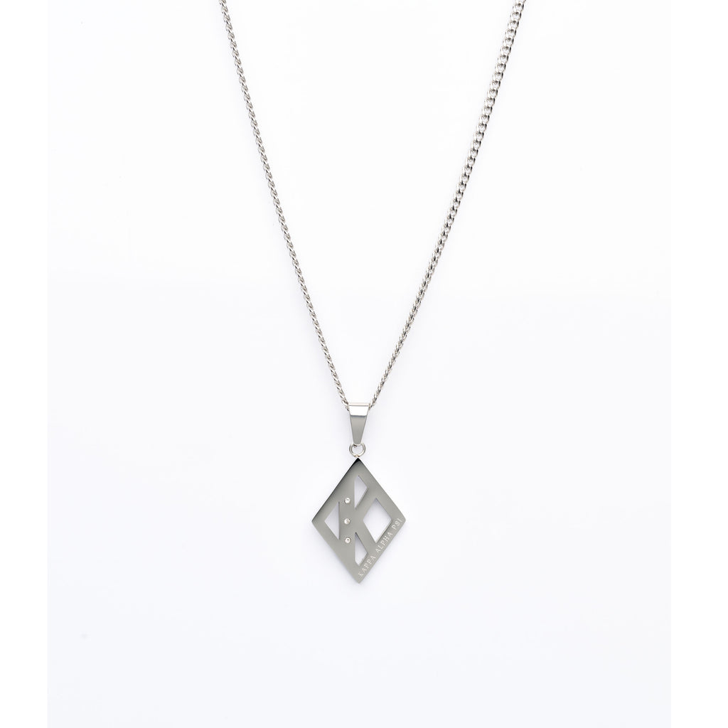 Kappa Alpha Psi 3 Stone Diamond K Necklace
