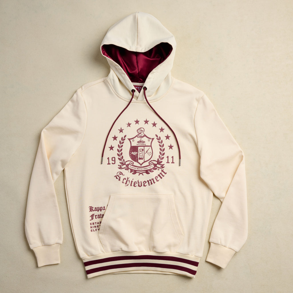 Kappa Alpha Psi Distressed Coat of Arms Printed Hoodie