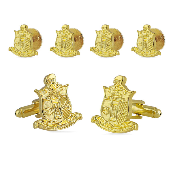 Kappa Alpha Psi Cufflinks & Tuxedo Stud Set (Gold)