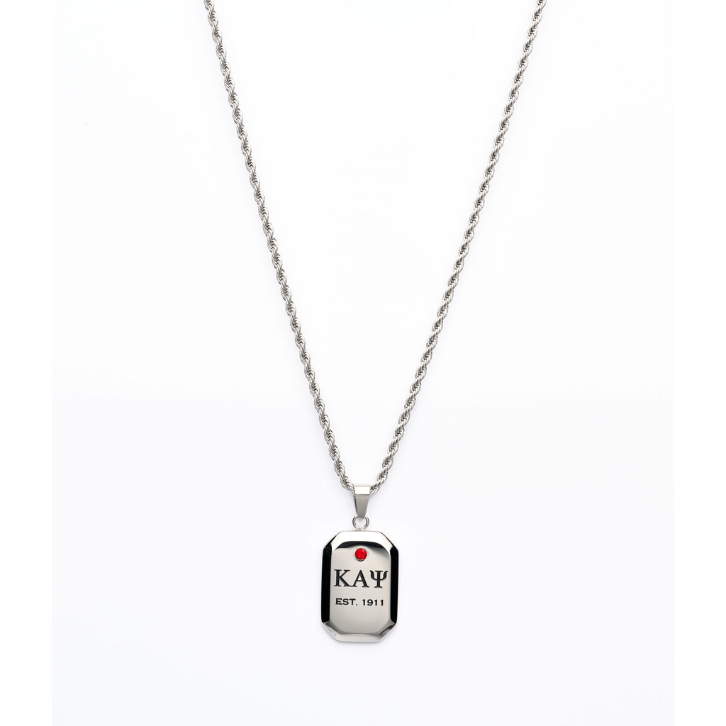Kappa Alpha Psi Established 1911 Ruby Pendant Necklace