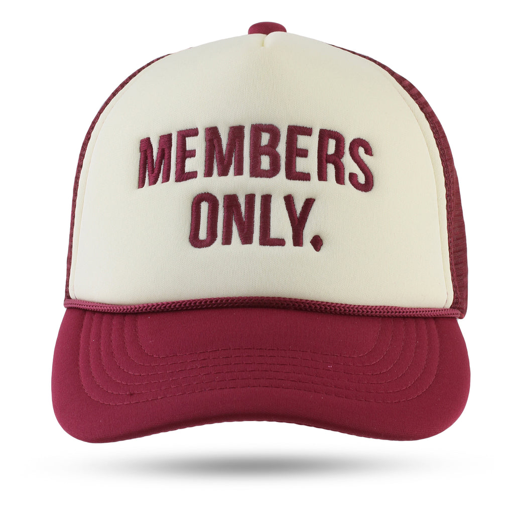Kappa Alpha Psi Members Only Trucker Hat (Cream/Krimson)
