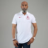 Kappa Alpha Psi NIKE Coat of Arms Script DriFit Polo (White)