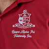 Kappa Alpha Psi NIKE Coat of Arms Script DriFit Polo (Krimson)