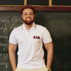 Kappa Alpha Psi 3-Letter Zip Performance Polo (White)