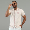 Kappa Alpha Psi Phi Nu Pi Full Button Lightweight Sweater (Cream)