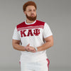 Kappa Alpha Psi 3-Letter Striped Jersey Tee White