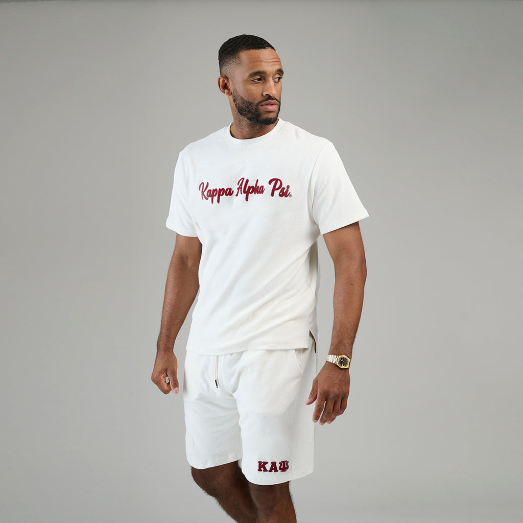 Kappa Alpha Psi Terry Script Crewneck (Cream)