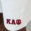 Kappa Alpha 3-Letter Terry Drawstring Shorts (Cream)