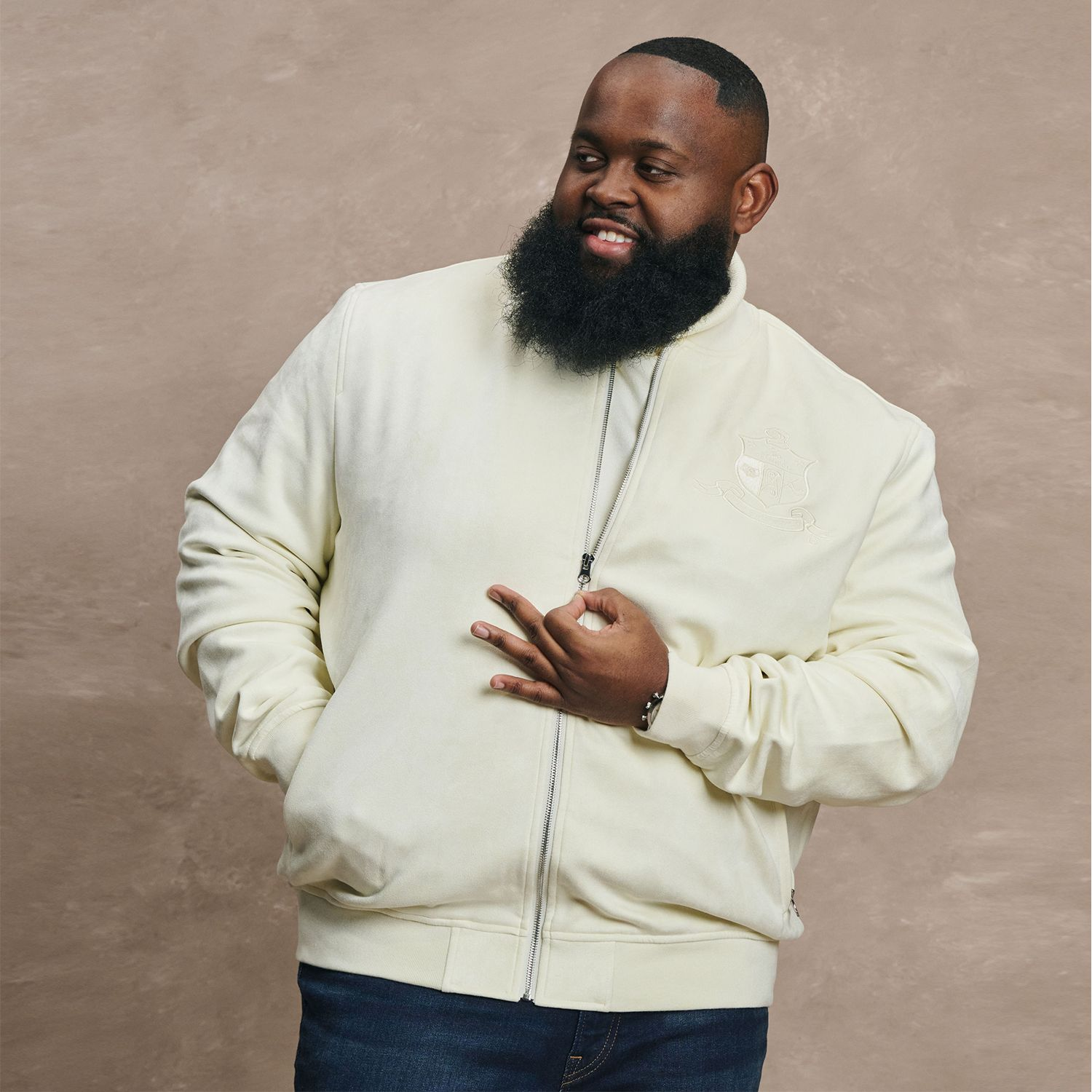 NO MASS PROD CRUCIFIED BOMBER JACKET