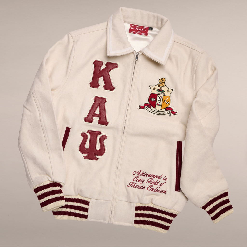 Kappa Alpha Psi Wool Varsity Jacket (Cream)