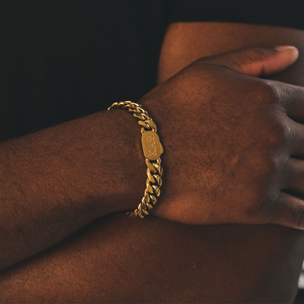 Kappa Alpha Psi 3-Letter Oval Clasp Link Bracelet