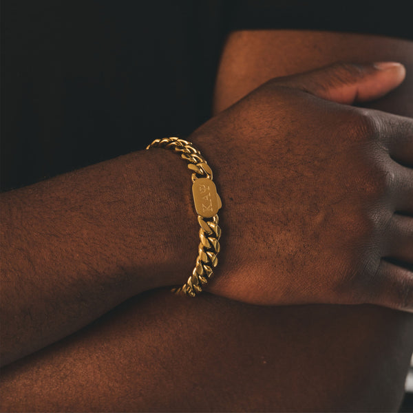 Kappa Alpha Psi 3-Letter Oval Clasp Link Bracelet