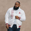 Kappa Alpha Psi Classic 3-Letter Satin Varsity Jacket (White)