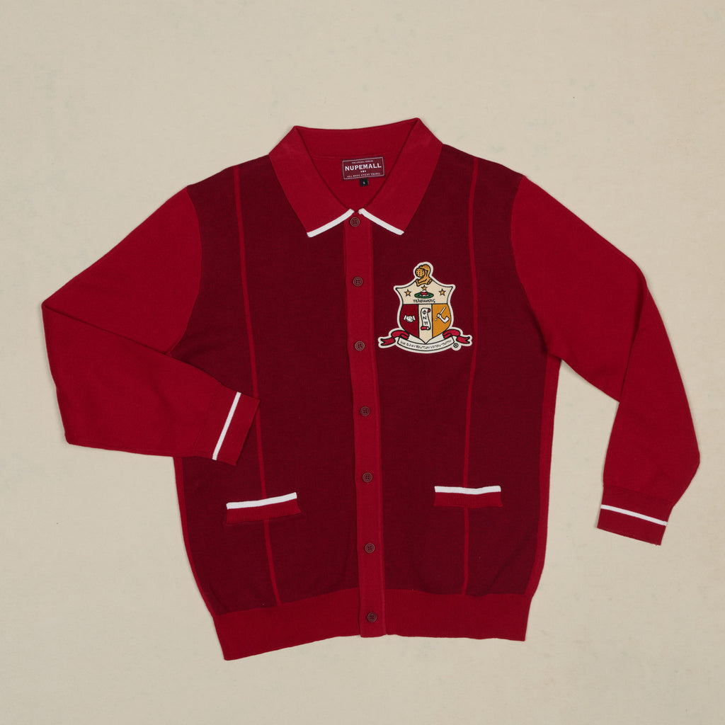 Kappa Alpha Psi Coat of Arms Birdseye Polo Cardigan