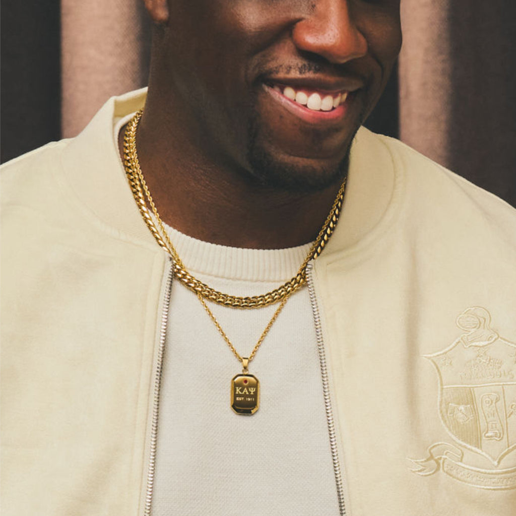 Kappa Alpha Psi Established 1911 Ruby Pendant Necklace