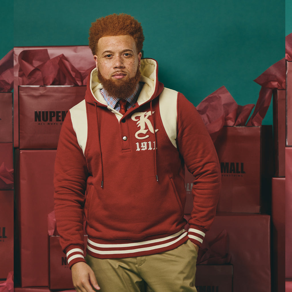 Kappa Alpha Psi Vintage K Half Button Pullover Hoodie Nupemall