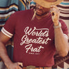 World's Greatest Frat Script Tee (Krimson)