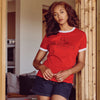 Silhouette Tonal Logo Ringer Tee