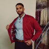 Kappa Alpha Psi Tonal Vegan Suede Bomber Jacket (Krimson)