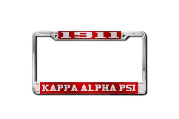 Kappa Alpha Psi 1911 - KAPsi License Plate Frame (Red or Silver)