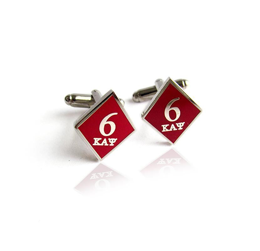 Kappa Alpha Psi 6 Klub Diamond Cufflinks