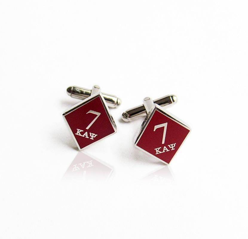 Kappa Alpha Psi 7 Klub Diamond Cufflinks