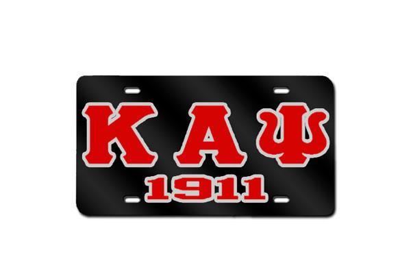 Kappa Alpha Psi Greek Letter - 1911 License Plate (Black)