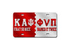 Kappa Alpha Psi Frat So Nice Named it Twice License Plate (Red or Silver)