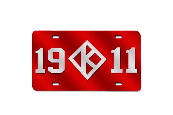 Kappa Alpha Psi 1911 - Diamond K License Plate (Red or Silver))