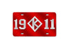 Kappa Alpha Psi 1911 - Diamond K License Plate (Red or Silver))