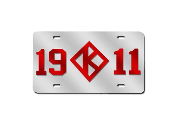 Kappa Alpha Psi 1911 - Diamond K License Plate (Red or Silver))