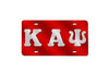 Kappa Alpha Psi Greek Letter License Plate (Red or Silver)